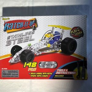 Ratch-It-Up Stainless Steel Dragster Model Kit 148 Pcs STEM Toy Ages 6+